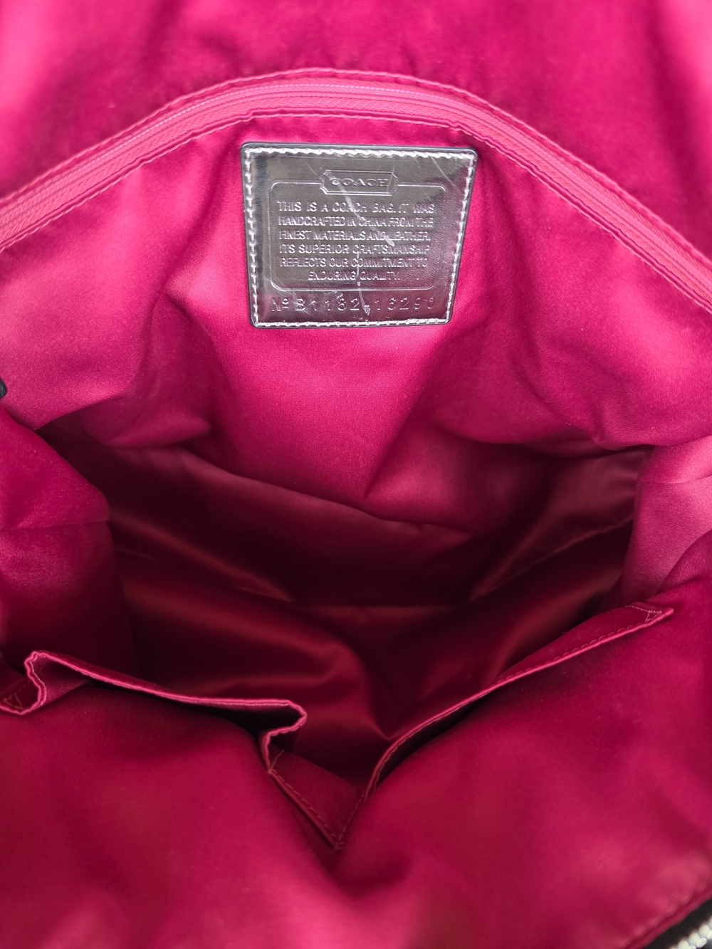 Coach Poppy Black Signature Jacquard Tote Bag with Leather Trim - Picture 4 of 5